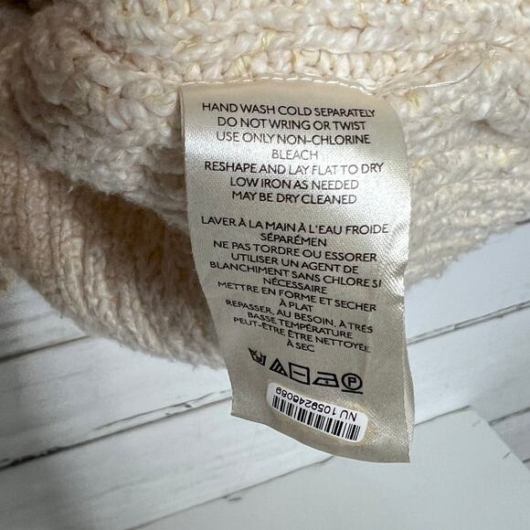 Free People Cable Cardi Knit Cardigan Sweater Ivory Size Small - Picture 8 of 11